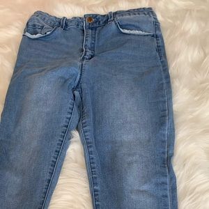 Medium wash blue jeans